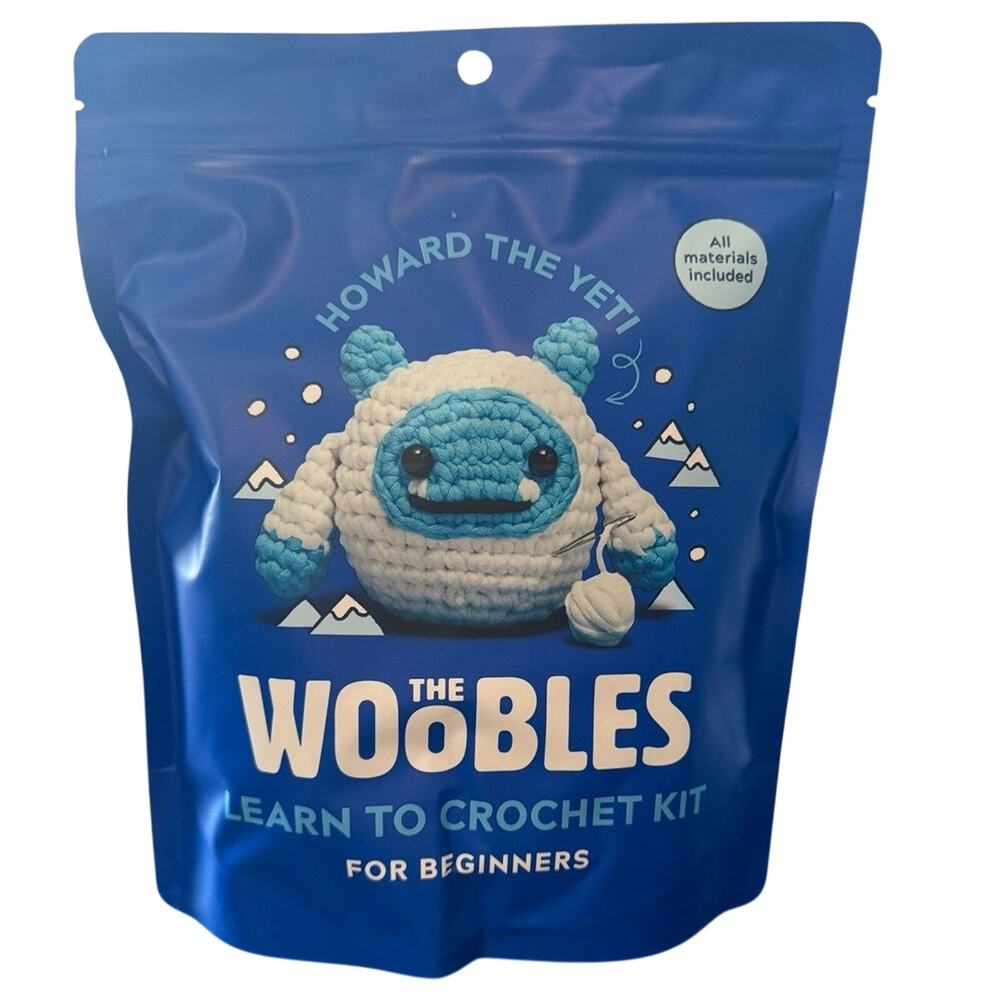 *Winter Edition* The Woobles Howard the Yeti Collectible Crochet Kit - Unopened